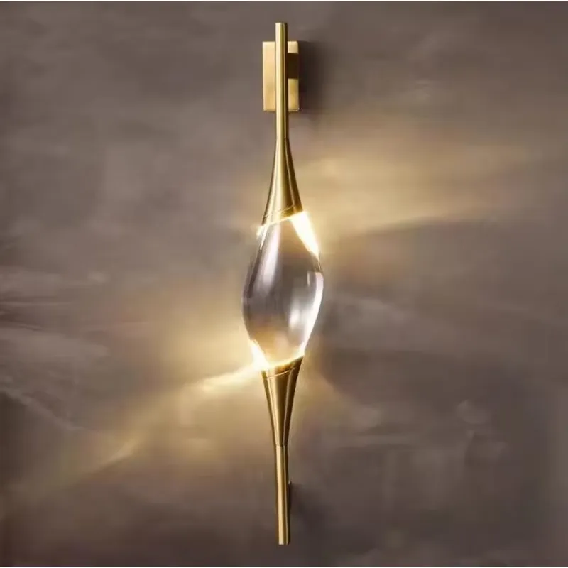 Lighting Decor Home - 新デザイン モダン フル銅製 ゴールドクリスタル LED ウォールライト