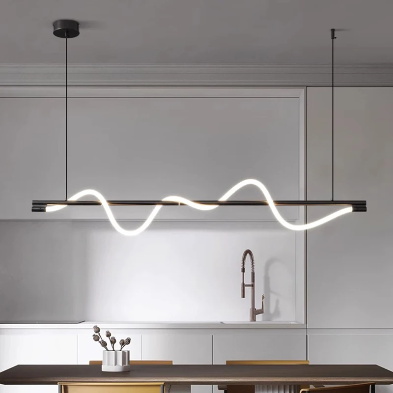 Decor Lighting Online - 2025年北欧風ホームデコラインシャンデリア、ダイニングルーム用光沢ペンダントライト、天井照明器具、室内照明