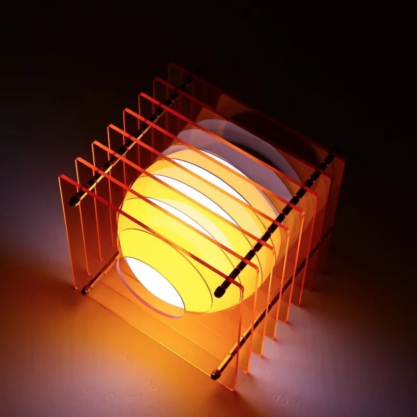 Lighting Decor Home - DIY ムーンランプ アクリル千層ランプ デスクトップ装飾 吊り下げ式雰囲気ライト ルームデコレーション
