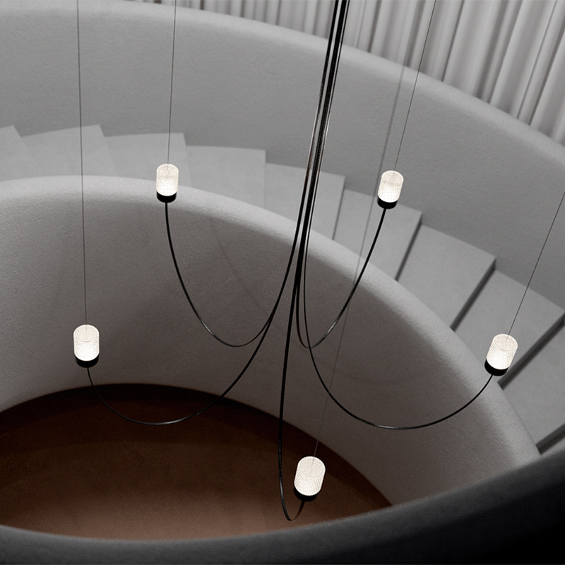 Decor Lighting Online - 北欧ムーイ重力シャンデリアモダンミニマリストラインライトロフト家の装飾用LEDデザイナーペンダントライト