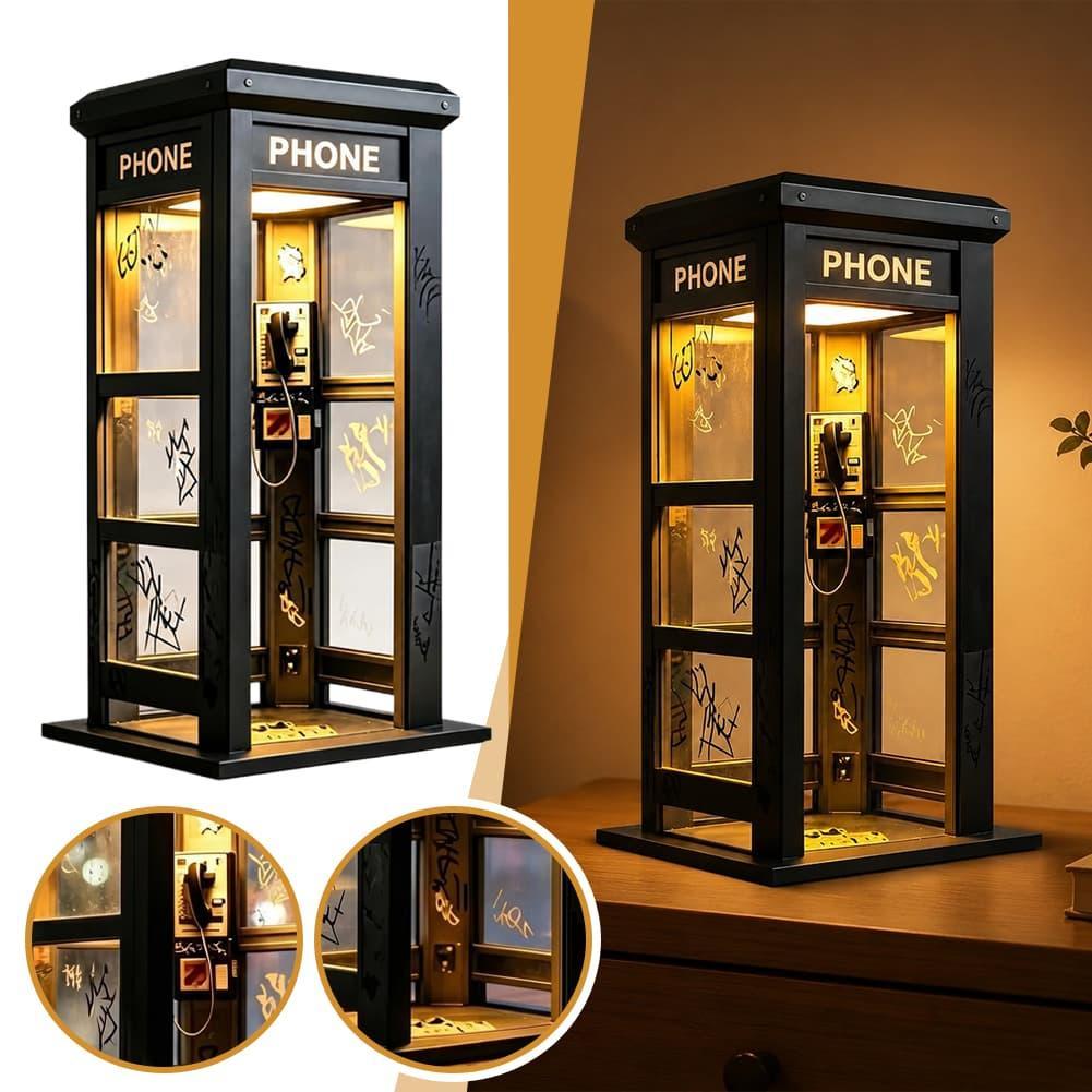 Lighting Decor Home - ヴィンテージロンドン電話ボックステーブルランプ レトロ電話ボックスナイトライト 装飾デスクライト 家庭用デスクトップオーナメントギフト