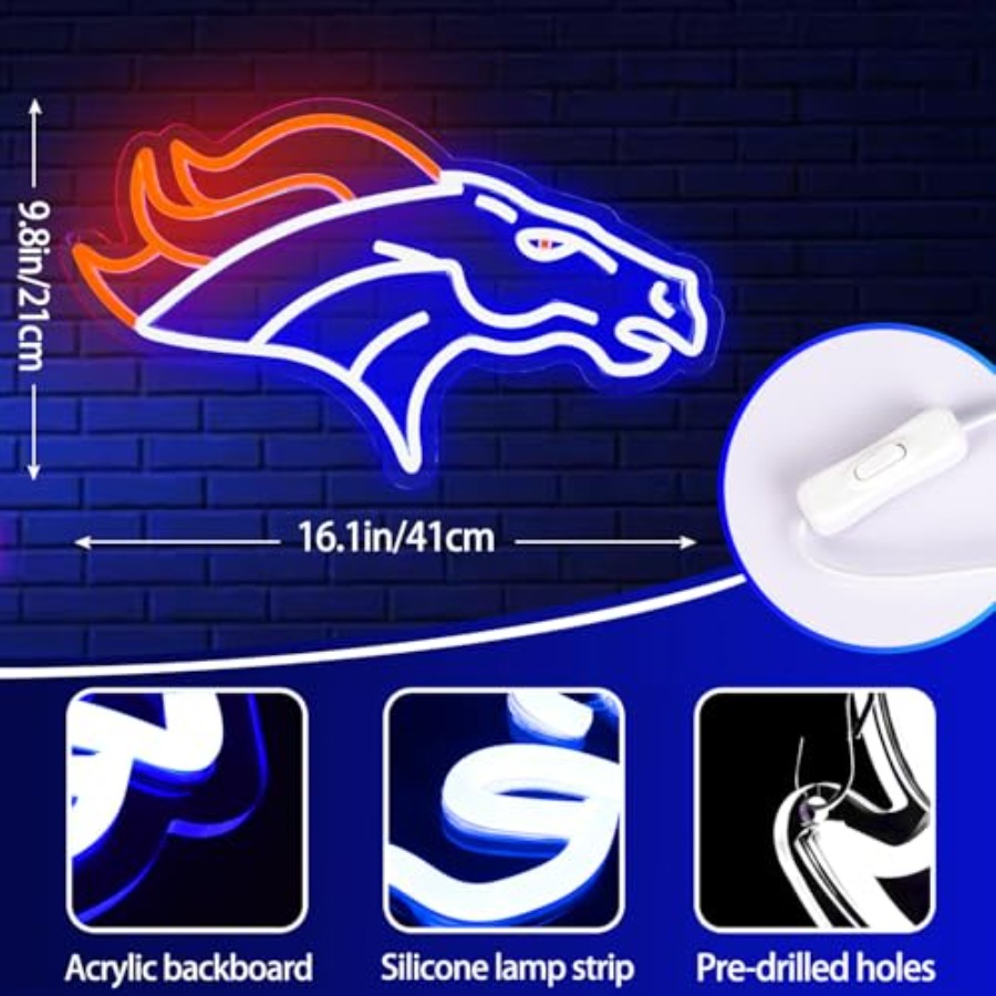 壁飾り用フットボールネオンサイン、男性用ルームやガレージ用フ - Garage Lighting Decor のレビューと価格
