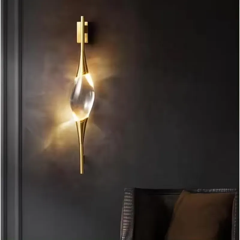 新デザイン モダン フル銅製 ゴールドクリスタル LED ウ - Lighting Decor Home のレビューと価格