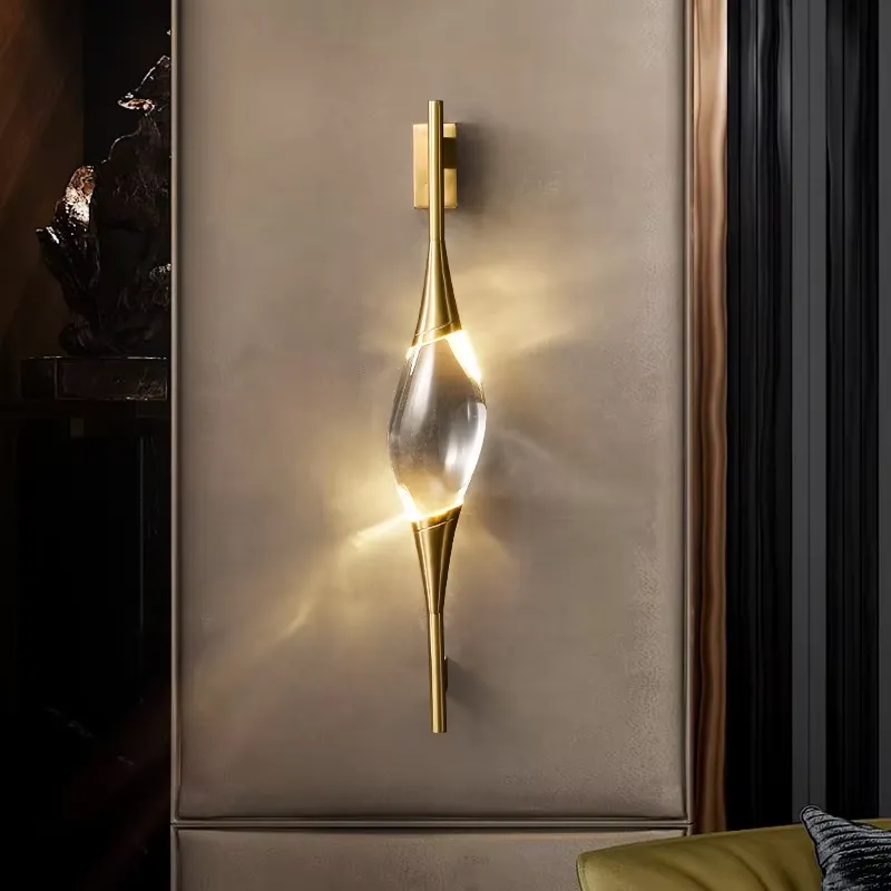 新デザイン モダン フル銅製 ゴールドクリスタル LED ウ - Lighting Decor Home のレビューと価格
