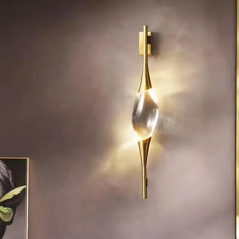 新デザイン モダン フル銅製 ゴールドクリスタル LED ウ - Lighting Decor Home のレビューと価格