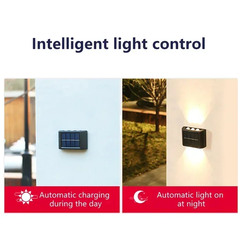 LEDソーラーライト 屋外防水 ソーラーウォールランプ 上下 - Lighting Decoration Outdoor のレビューと価格