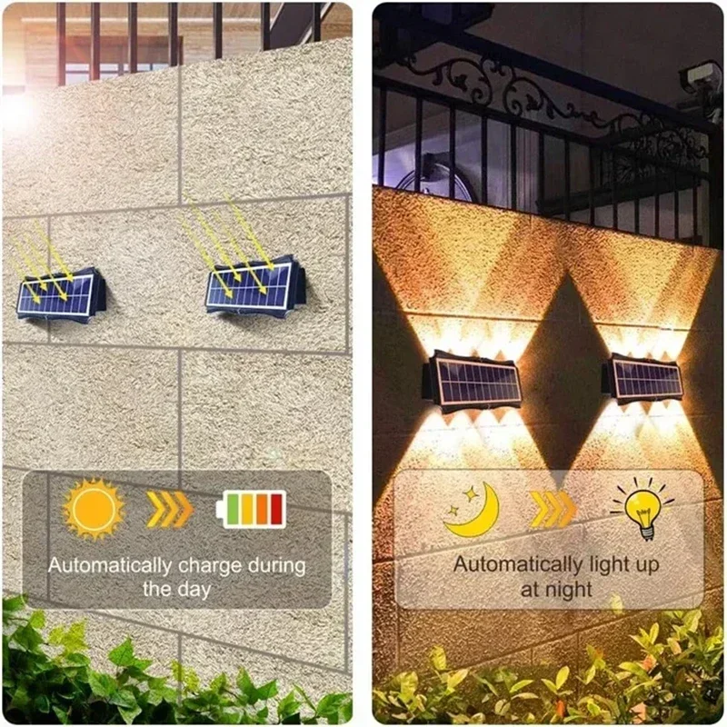 屋外用ソーラーライト ソーラーフェンスライト 屋外防水 LE - Garage Lighting Decor のレビューと価格