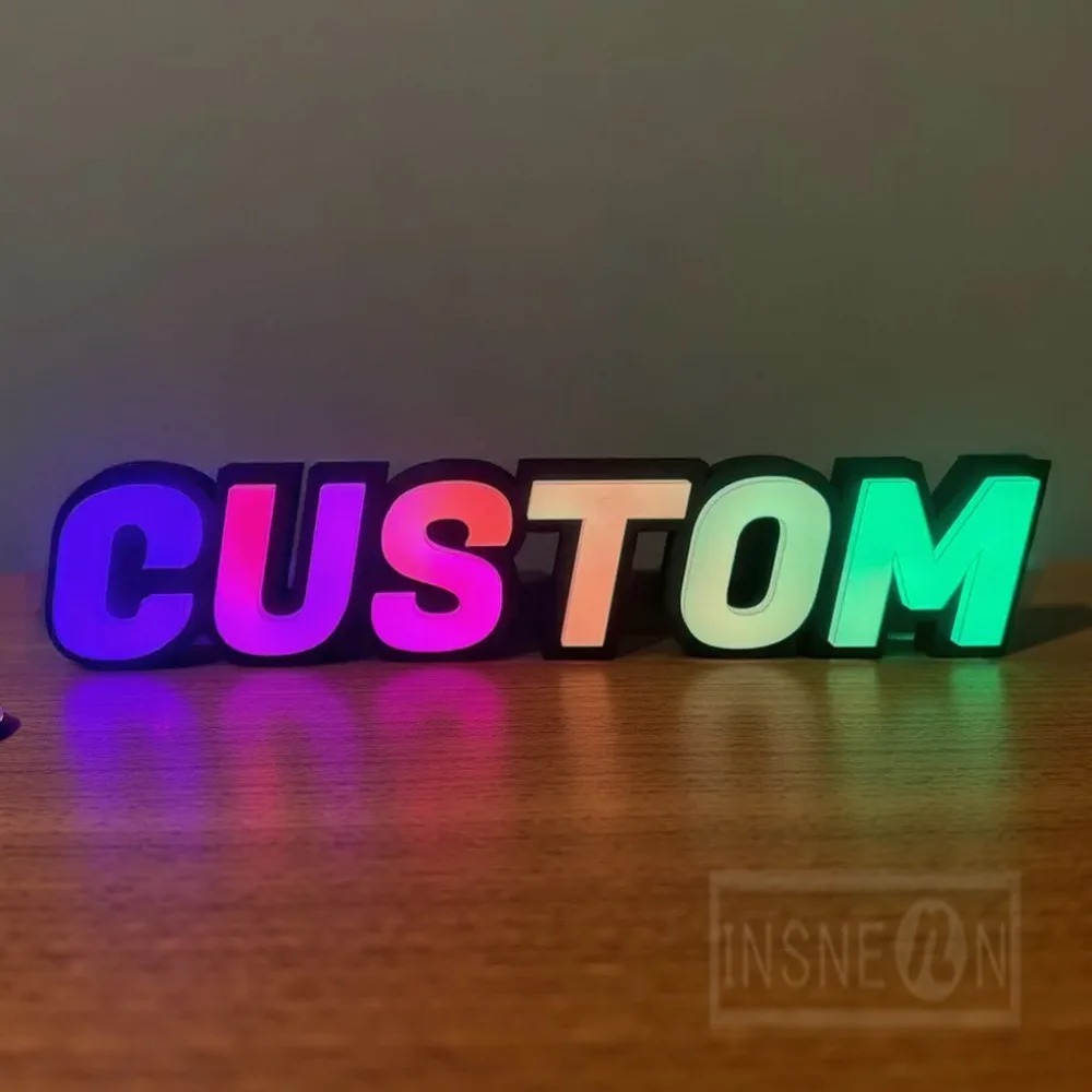 カスタムRGBメタルLEDサイン壁面ロゴ屋外発光文字会社店舗 - Lighting Decor Company のレビューと価格