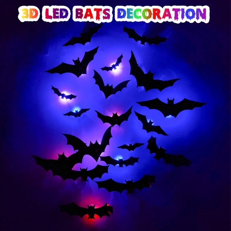 ハロウィン グローグリッター ウォールステッカー LEDナイ - Garage Lighting Decor のレビューと価格