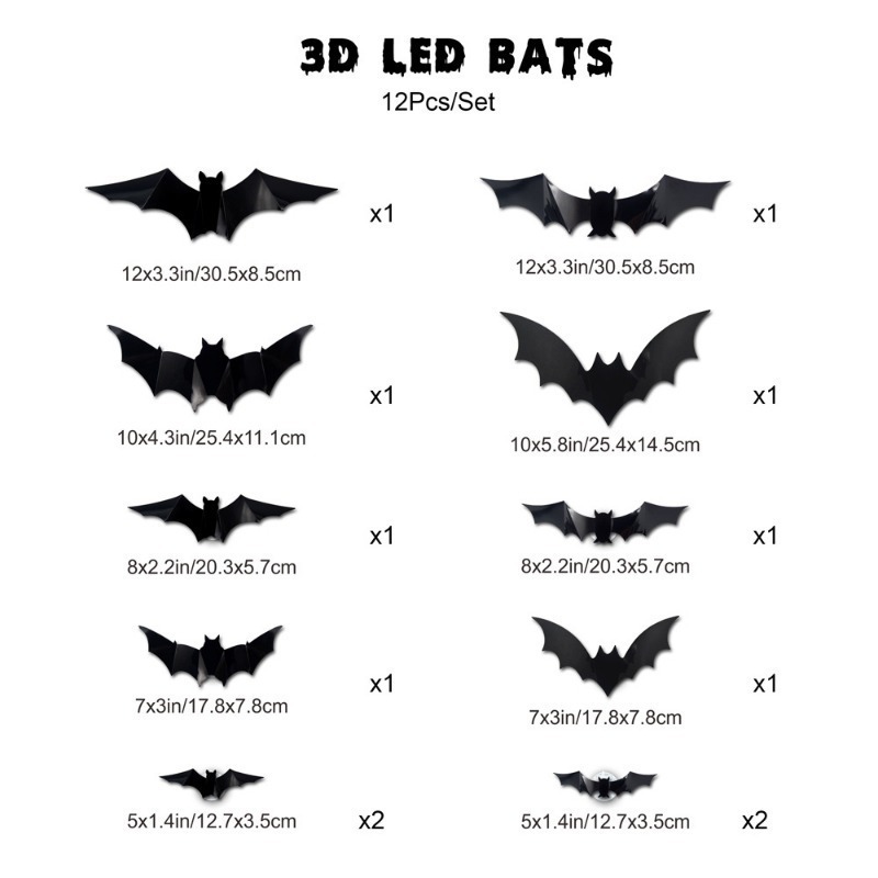 ハロウィン グローグリッター ウォールステッカー LEDナイ - Garage Lighting Decor のレビューと価格