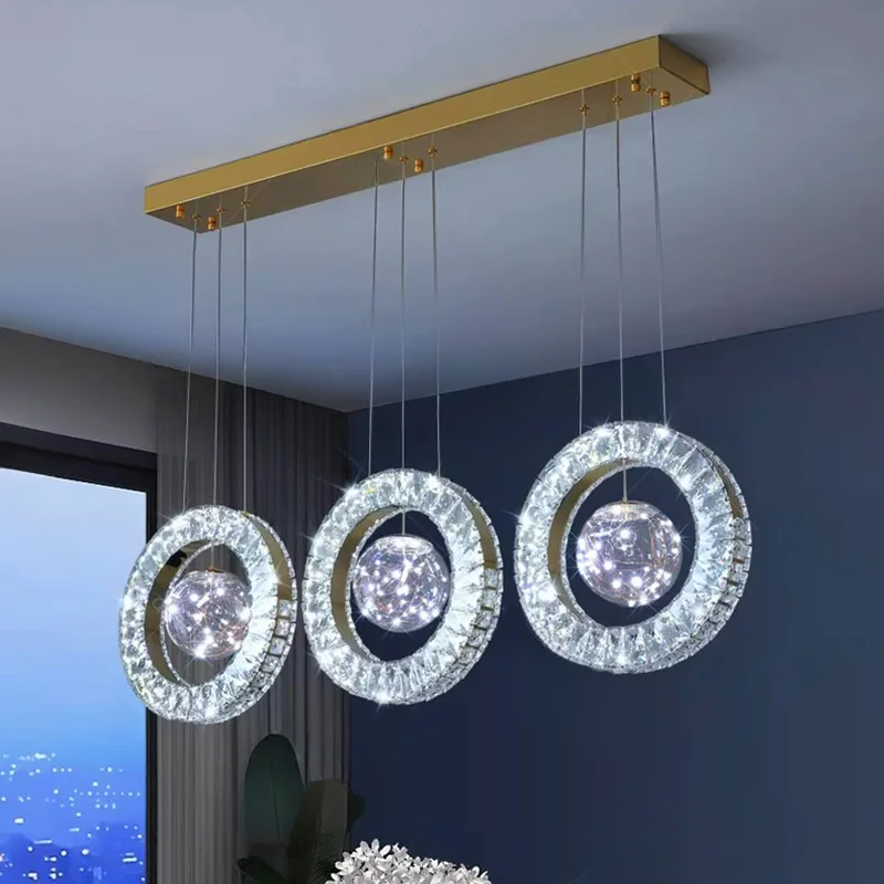 カスタマイズ可能なサイズ調光可能なペンダントランプリングクリ - Decor Lighting Online のレビューと価格