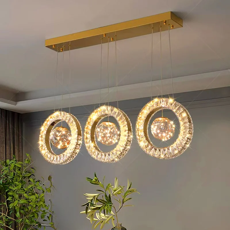 カスタマイズ可能なサイズ調光可能なペンダントランプリングクリ - Decor Lighting Online のレビューと価格