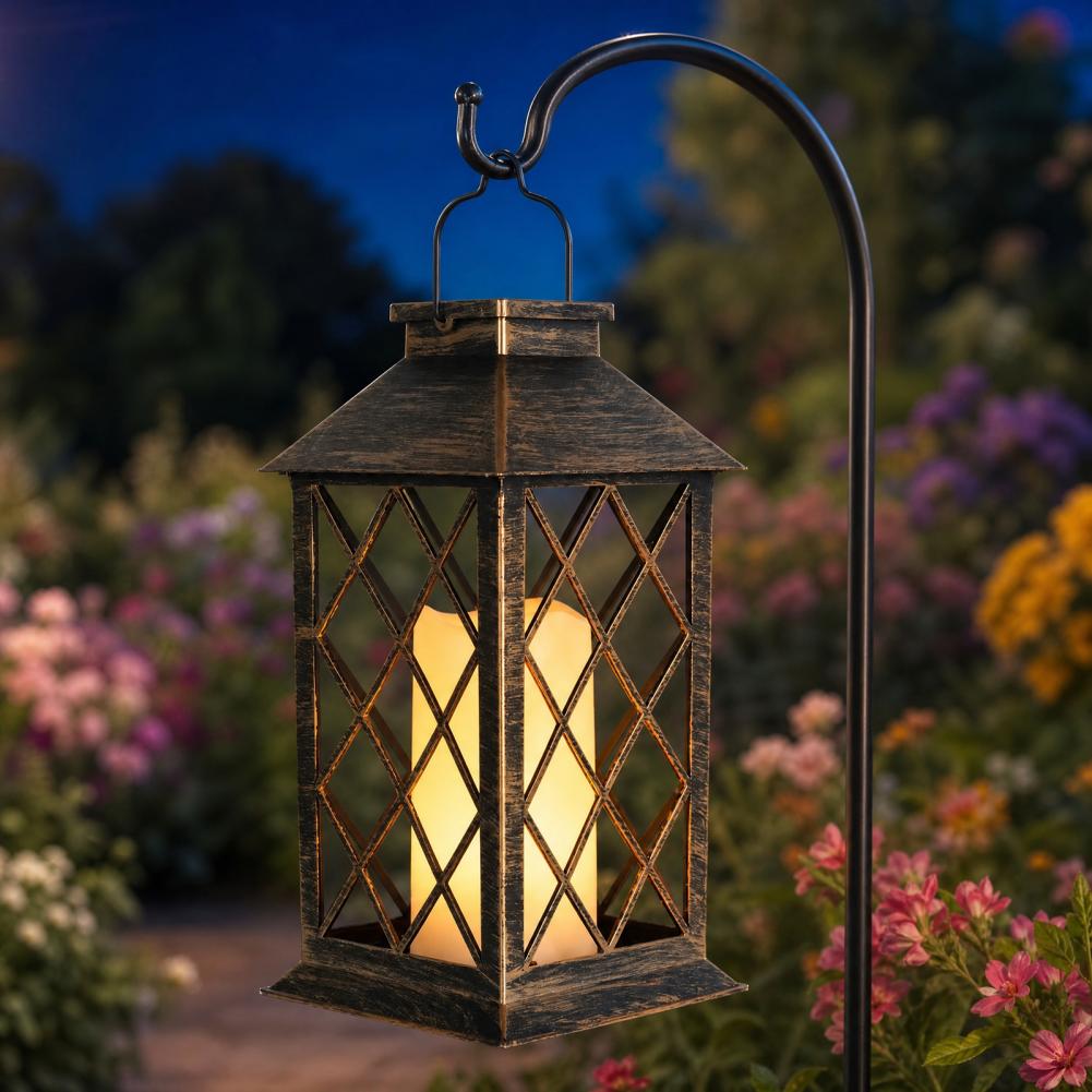 レトロソーラーランタン、屋外ソーラーキャンドルランタン、吊り - Lighting Decoration Outdoor のレビューと価格