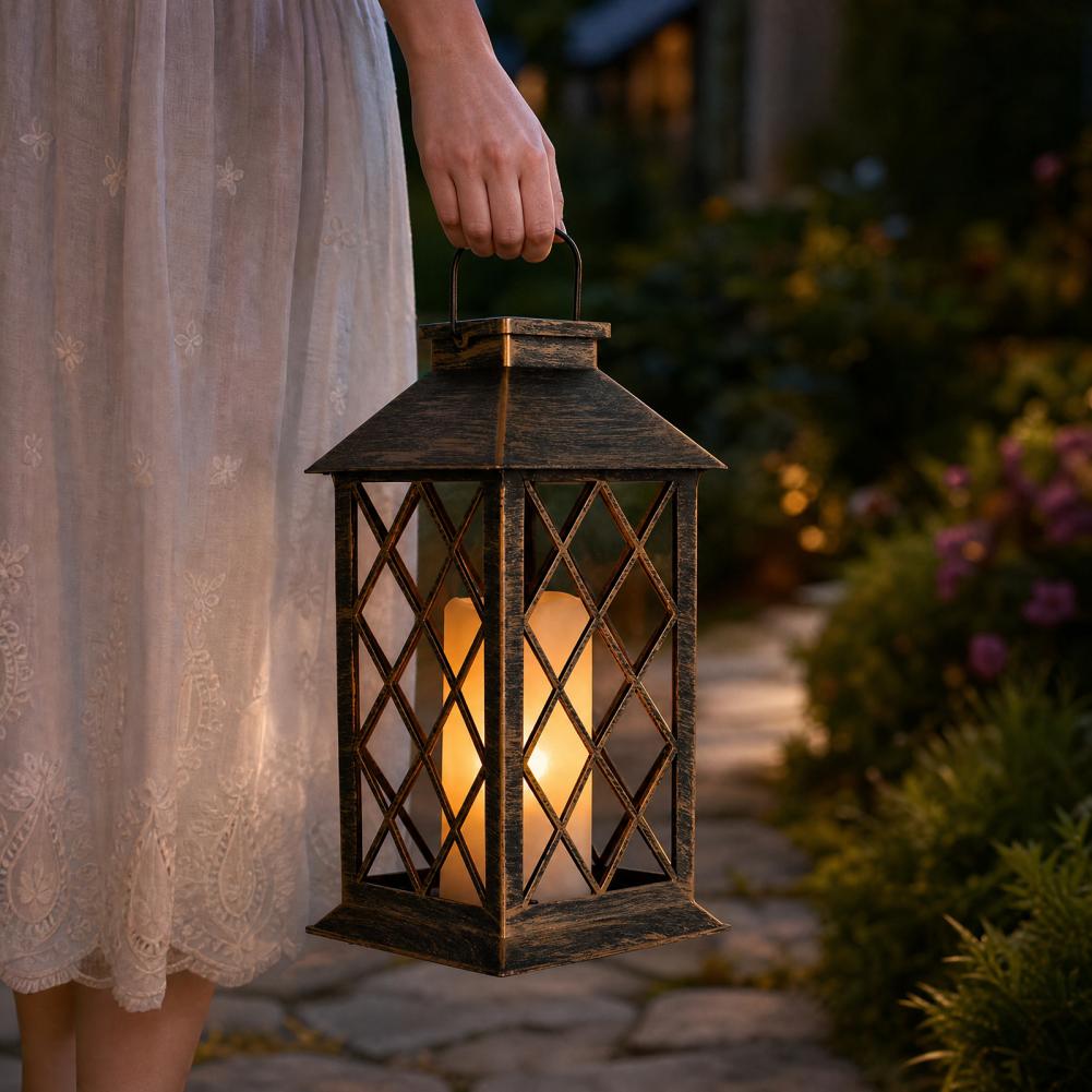 レトロソーラーランタン、屋外ソーラーキャンドルランタン、吊り - Lighting Decoration Outdoor のレビューと価格