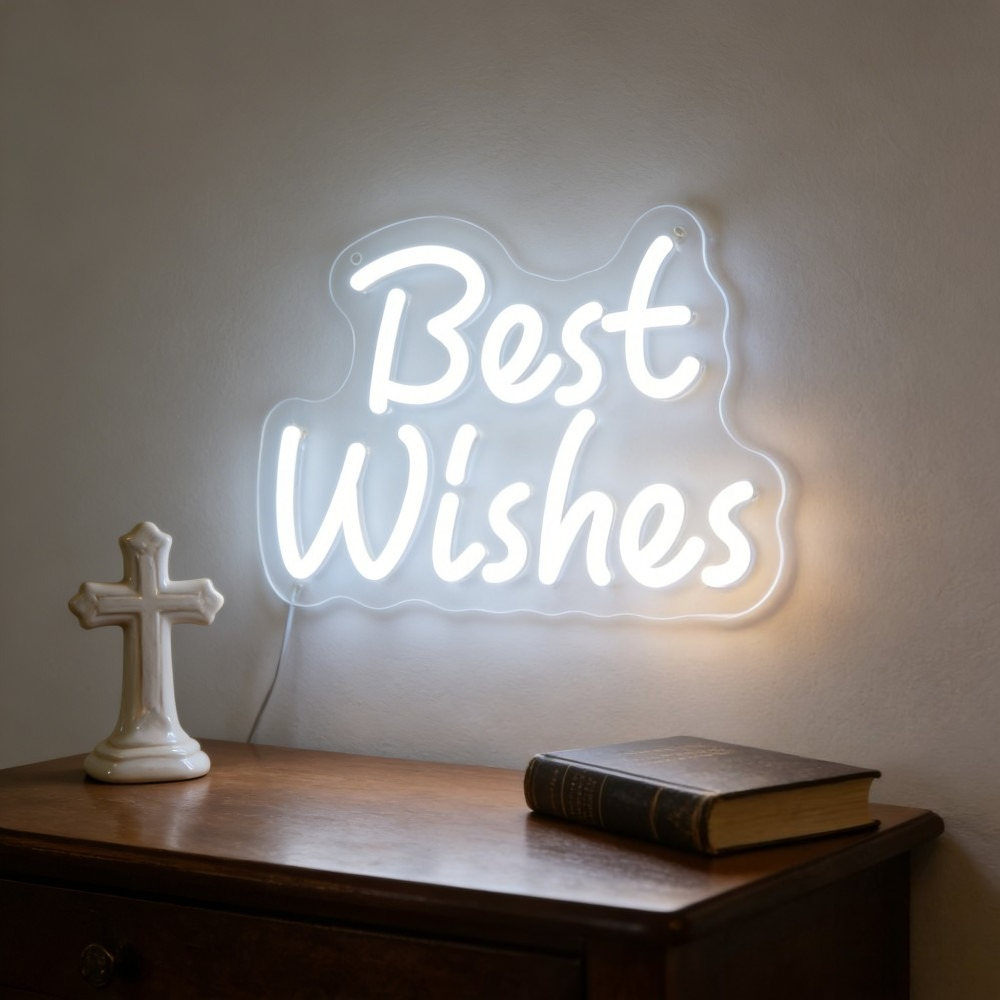 最高の願いを込めた調光可能なLEDネオンライトサイン、USB - Outdoor Lighting Decor Ideas のレビューと価格
