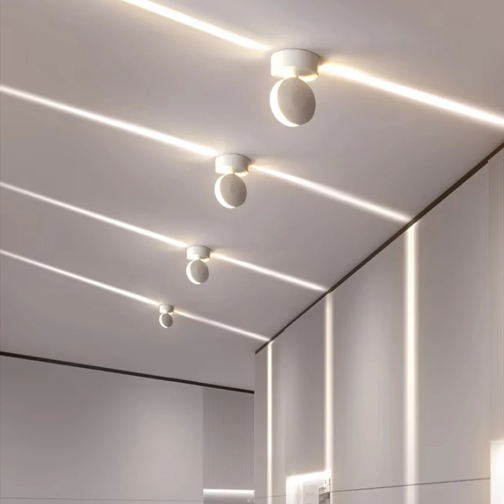 360度回転LED窓枠ライト天井壁ランプホームドアホテル廊下 - Garage Lighting Decor のレビューと価格