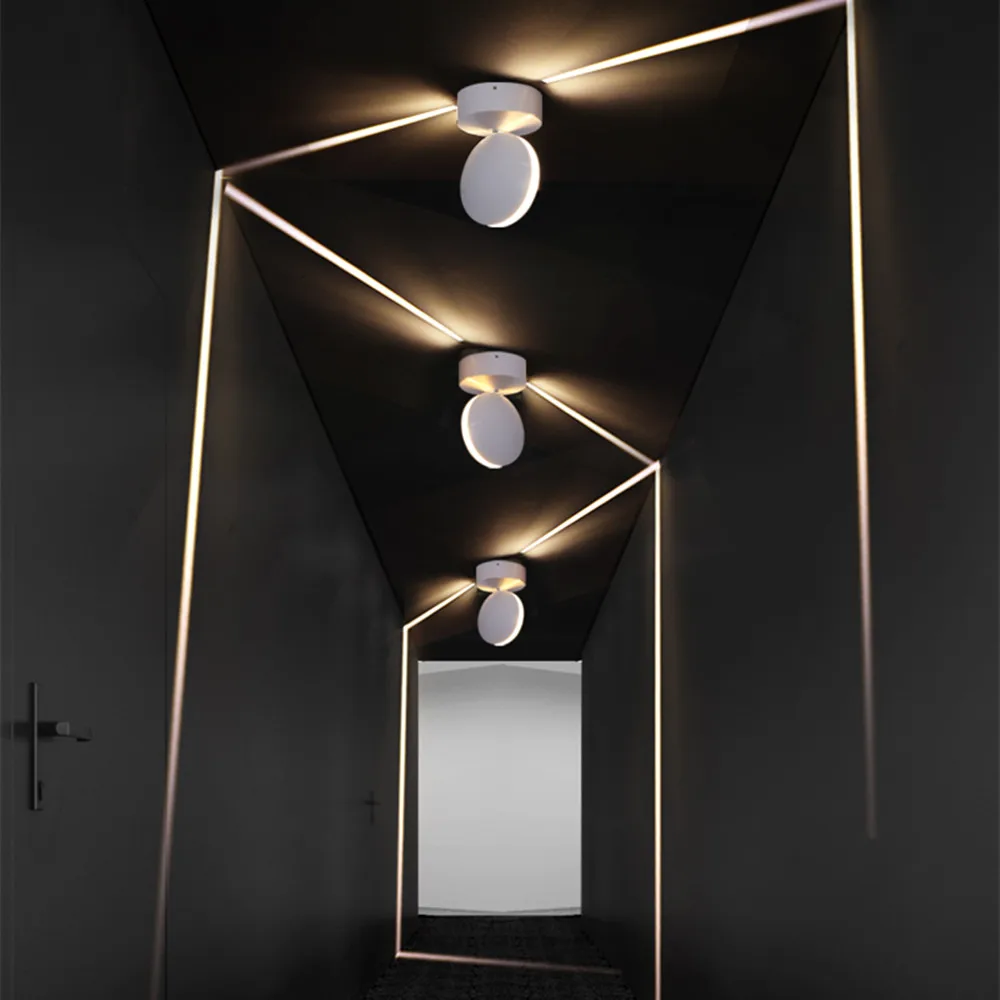 360度回転LED窓枠ライト天井壁ランプホームドアホテル廊下 - Garage Lighting Decor のレビューと価格