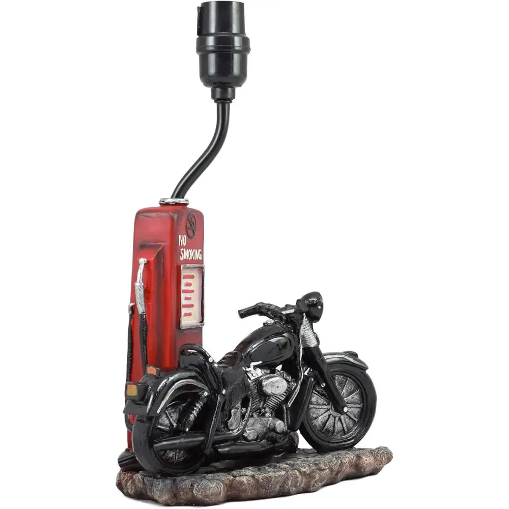 ヴィンテージレトロブラックオートバイガスポンプデスクランプ（ - Lighting Decor Home のレビューと価格