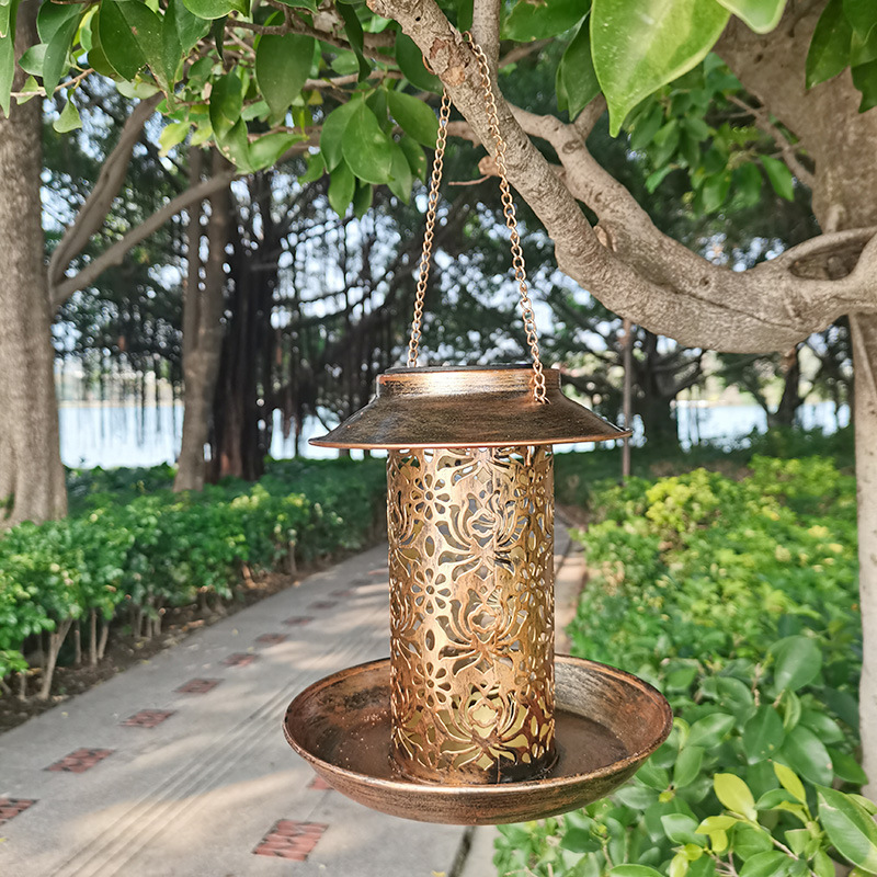 吊り下げバードハウスメタル屋外ソーラーバードフィーダーライト - Outdoor Lighting Decor Ideas のレビューと価格