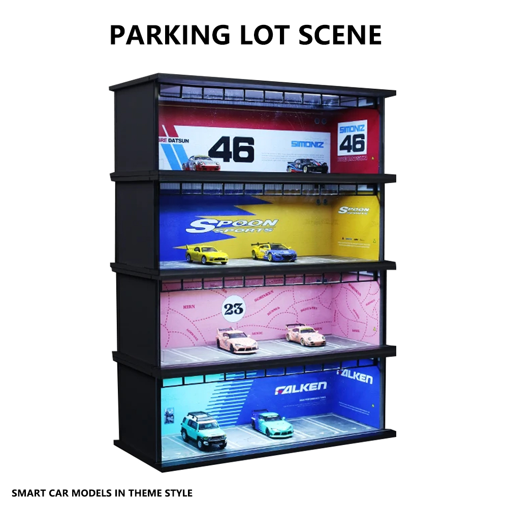 1/64スケール 車庫ジオラマ模型 モデル駐車場 ジオラマ  - Garage Lighting Decor のレビューと価格
