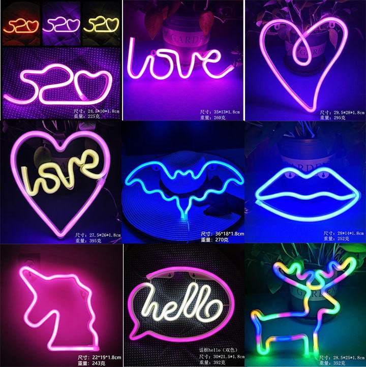 カスタムLEDネオンサイン USB/電池式 バー、寝室、ゲー - Neon Sign Custom Led のレビューと価格