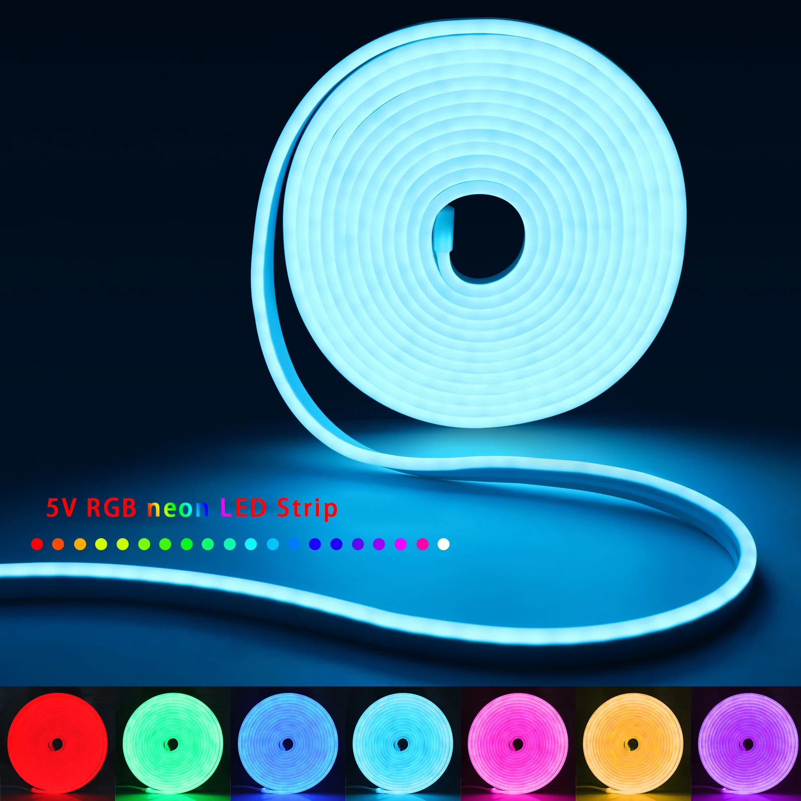 1-5m RGB LEDネオンストリップライト 5V USB - Lighting Decor Home のレビューと価格